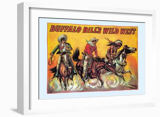 Buffalo Bill: Three Riders-null-Framed Art Print
