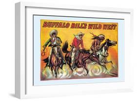 Buffalo Bill: Three Riders-null-Framed Art Print