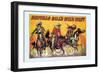 Buffalo Bill: Three Riders-null-Framed Premium Giclee Print