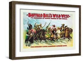 Buffalo Bill: Wild Rivalries of Savage, Barbarous and Civilized Races-null-Framed Art Print