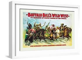 Buffalo Bill: Wild Rivalries of Savage, Barbarous and Civilized Races-null-Framed Art Print