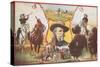 Buffalo Bill with Indians and Bison-null-Stretched Canvas