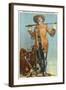 Buffalo Bill with Saddle and Rifle-null-Framed Art Print