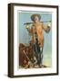 Buffalo Bill with Saddle and Rifle-null-Framed Art Print