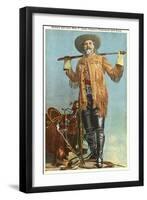 Buffalo Bill with Saddle and Rifle-null-Framed Art Print