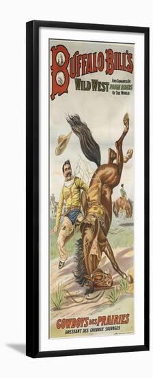 Buffalo Bills and congress of wild west rough riders of the world, cowboys des prairies dessant des-null-Framed Premium Giclee Print