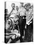 Buffalo Bills Player Jack Kemp Signs His Autograph for a Boy on August 4, 1964-null-Stretched Canvas