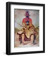 Buffalo Bull, 1835-George Catlin-Framed Giclee Print