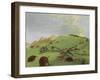 Buffalo Chase, Mouth of the Yellowstone, 1833-George Catlin-Framed Giclee Print