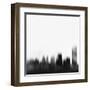 Buffalo City Skyline - Black-NaxArt-Framed Art Print