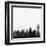 Buffalo City Skyline - Black-NaxArt-Framed Art Print