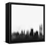 Buffalo City Skyline - Black-NaxArt-Framed Stretched Canvas
