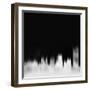 Buffalo City Skyline - White-NaxArt-Framed Art Print