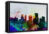 Buffalo City Skyline-NaxArt-Framed Stretched Canvas
