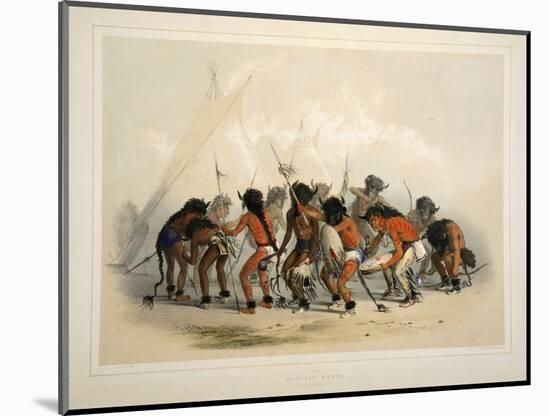 Buffalo Dance, from Catlin's North American Indian Portfolio. Hunting Scenes and Amusements of the-George Catlin-Mounted Giclee Print