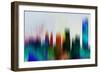 Buffalo Downtown Skyline-NaxArt-Framed Art Print