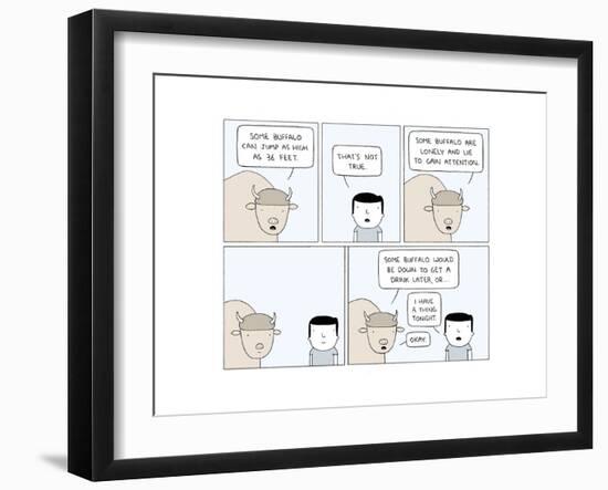 Buffalo Facts-Reza Farazmand-Framed Art Print