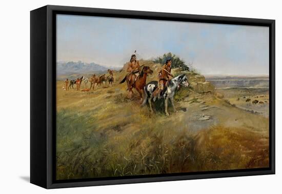 Buffalo Hunt, 1891-Charles Marion Russell-Framed Stretched Canvas