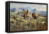 Buffalo hunt. 1905-Edga Samuel Paxson-Framed Stretched Canvas