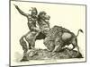 Buffalo Hunt, by Meriden Britannia Company-null-Mounted Giclee Print