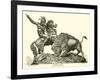 Buffalo Hunt, by Meriden Britannia Company-null-Framed Giclee Print