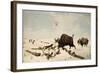 Buffalo Hunt, C.1822-1824-Peter Rindisbacher-Framed Giclee Print