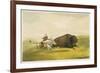 Buffalo Hunt Chase-George Catlin-Framed Giclee Print