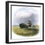 Buffalo Hunt, Engraved by Tilman and Sons, 1853-Seth Eastman-Framed Giclee Print