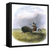 Buffalo Hunt, Engraved by Tilman and Sons, 1853-Seth Eastman-Framed Stretched Canvas