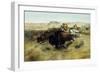 Buffalo Hunt No. 7, 1892-1895-Charles Marion Russell-Framed Giclee Print