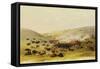 Buffalo Hunt, Surround, circa 1832-George Catlin-Framed Stretched Canvas