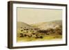 Buffalo Hunt, Surround, circa 1832-George Catlin-Framed Giclee Print