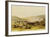 Buffalo Hunt, Surround, circa 1832-George Catlin-Framed Giclee Print