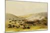 Buffalo Hunt, Surround, circa 1832-George Catlin-Mounted Giclee Print