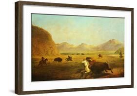 Buffalo Hunt-Alfred J. Miller-Framed Art Print