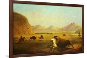 Buffalo Hunt-Alfred J. Miller-Framed Art Print