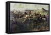 Buffalo Hunt-Edgar Samuel Paxson-Framed Stretched Canvas