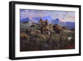 Buffalo Hunt-Edgar Samuel Paxson-Framed Giclee Print