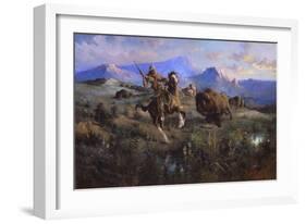 Buffalo Hunt-Edgar Samuel Paxson-Framed Giclee Print