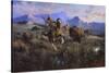 Buffalo Hunt-Edgar Samuel Paxson-Stretched Canvas