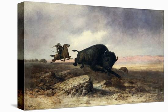 Buffalo Hunt-Astley David Middleton Cooper-Stretched Canvas