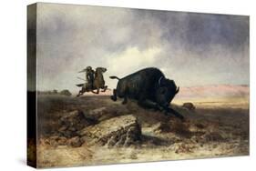 Buffalo Hunt-Astley David Middleton Cooper-Stretched Canvas