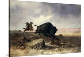 Buffalo Hunt-Astley David Middleton Cooper-Stretched Canvas