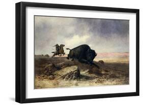 Buffalo Hunt-Astley David Middleton Cooper-Framed Giclee Print