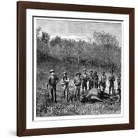 Buffalo Hunters in the Transvaal, South Africa, C1890-null-Framed Giclee Print