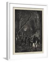 Buffalo Hunting, a Jamboree-Arthur Boyd Houghton-Framed Giclee Print