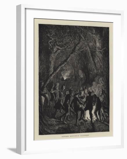 Buffalo Hunting, a Jamboree-Arthur Boyd Houghton-Framed Giclee Print