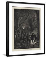 Buffalo Hunting, a Jamboree-Arthur Boyd Houghton-Framed Giclee Print