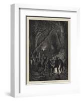 Buffalo Hunting, a Jamboree-Arthur Boyd Houghton-Framed Giclee Print