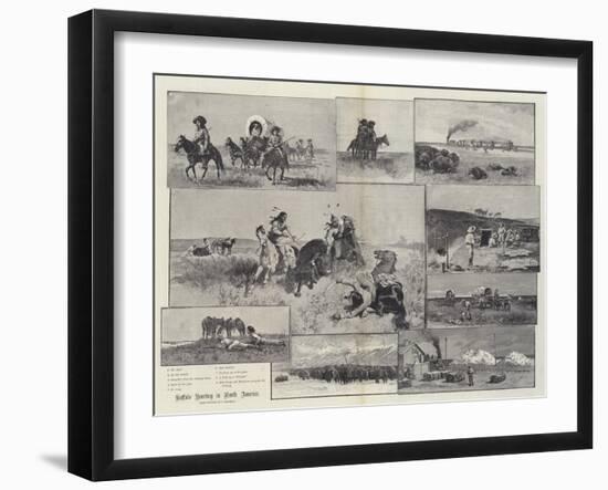 Buffalo Hunting in North America-Paul Frenzeny-Framed Giclee Print